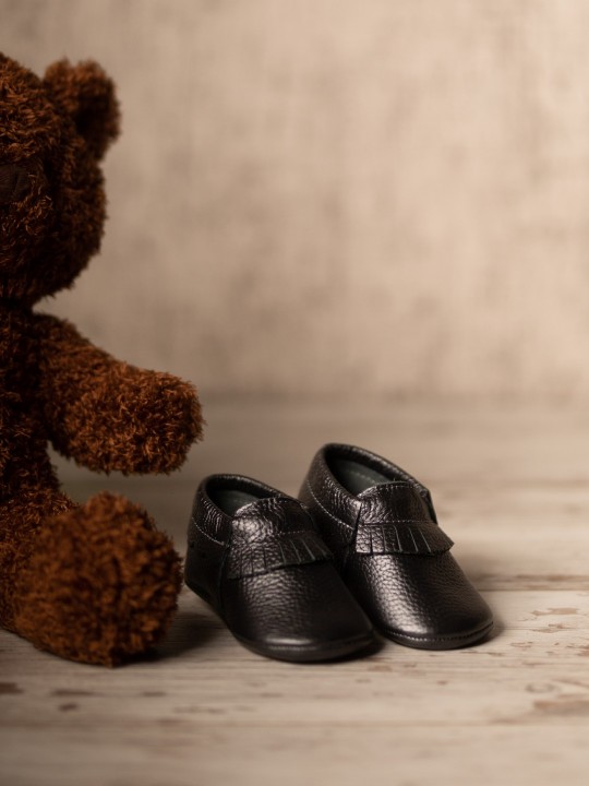 Dani Serisi Siyah Bebek Makosen Ayakkabı