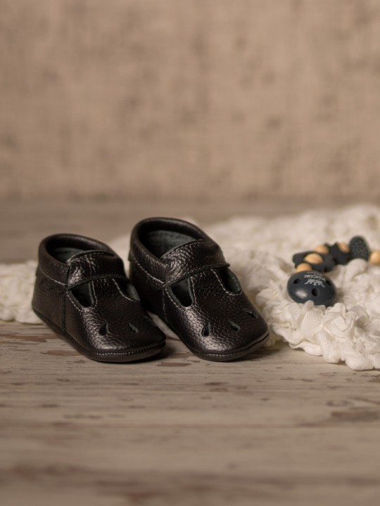 Nena Serisi Siyah Bebek Makosen Ayakkabı
