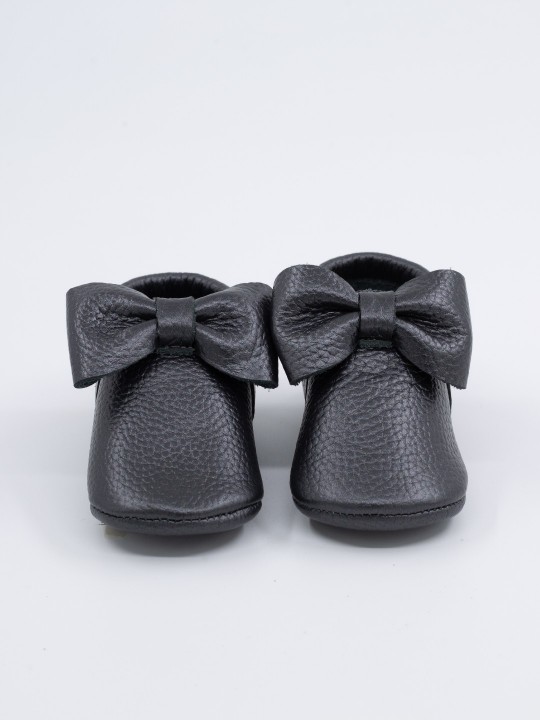 Pody Serisi Sedefli Antrasit Bebek Makosen Ayakkabı