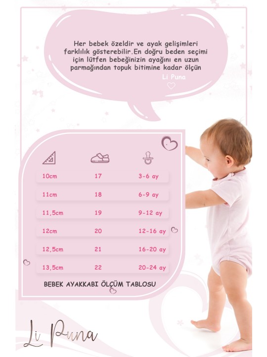 Vizon Süet Bebek Ayakkabısı