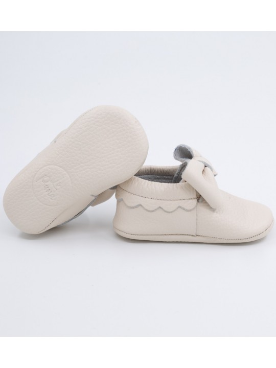 Pody Serisi Beyaz Bebek Makosen Ayakkabı
