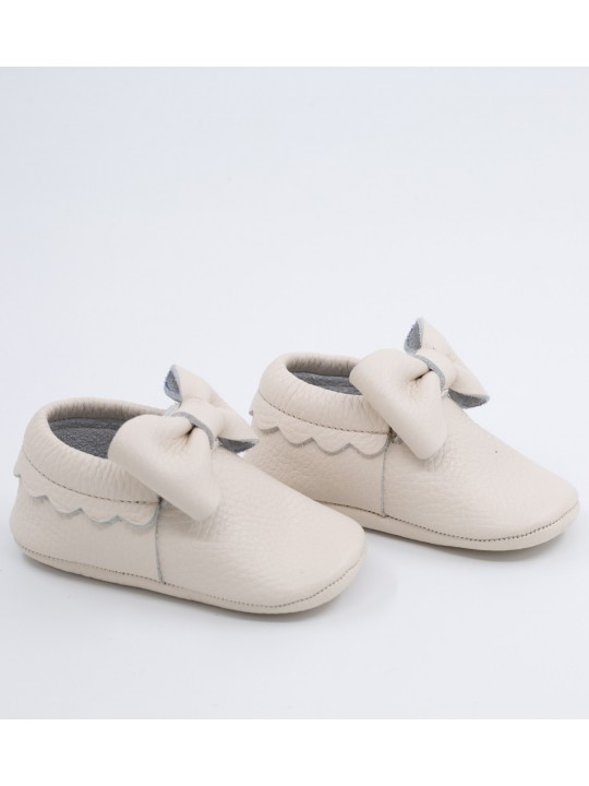 Pody Serisi Beyaz Bebek Makosen Ayakkabı