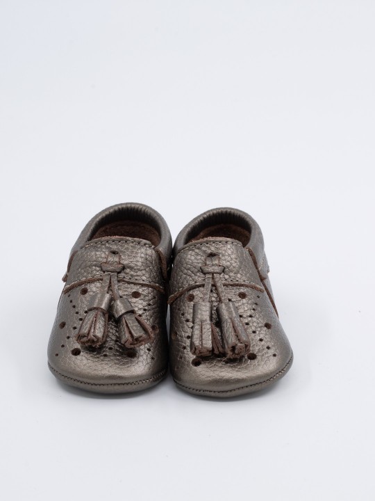 Royal Serisi Bronz Bebek Makosen Ayakkabı
