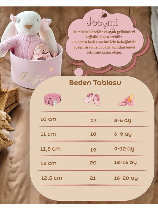 Beyaz Bony Zıbınlı Bebek Hediye Seti
