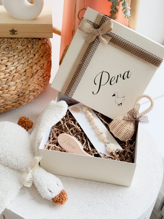 Kaz Uyku Arkadaşı İsimli Bebek Hediye Seti