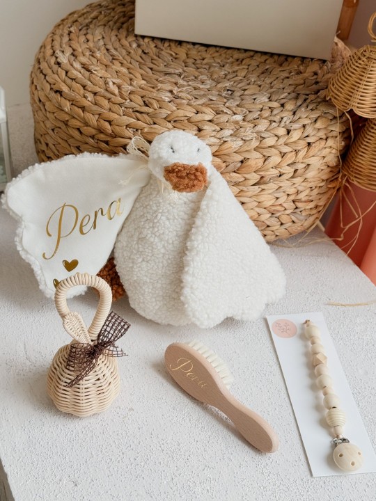 Kaz Uyku Arkadaşı İsimli Bebek Hediye Seti