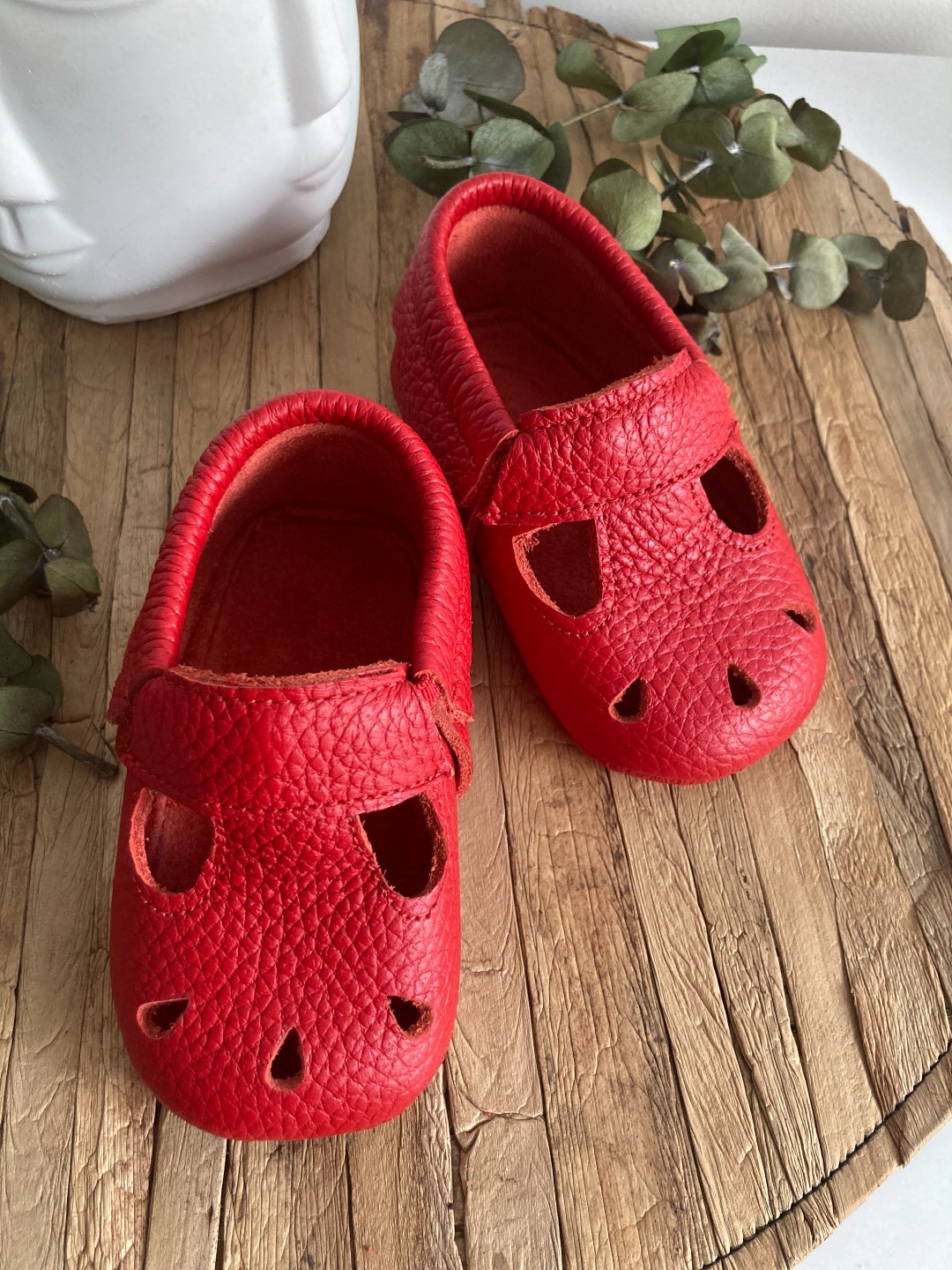 Nena Kırmızı Bebek Makosen Ayakkabı