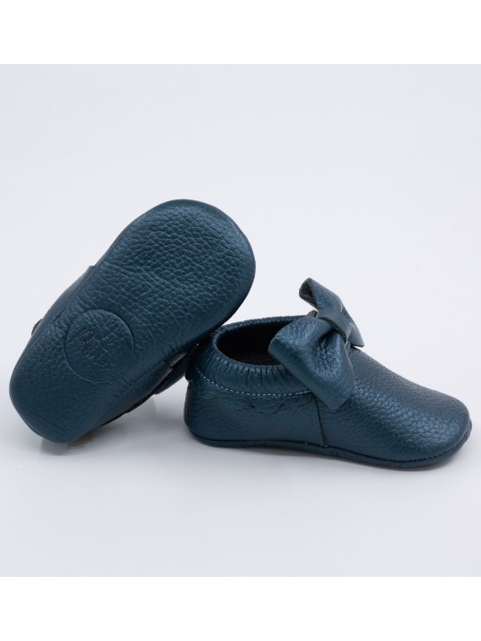 Pody Serisi Sedefli Mavi Bebek Makosen Ayakkabı