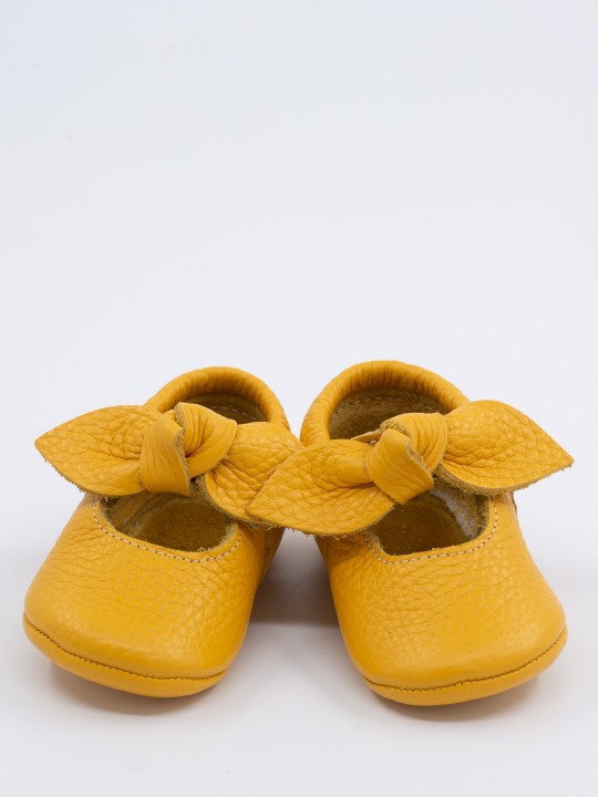 Luz Serisi Sarı Bebek Makosen Ayakkabı