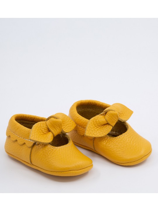 Luz Serisi Sarı Bebek Makosen Ayakkabı