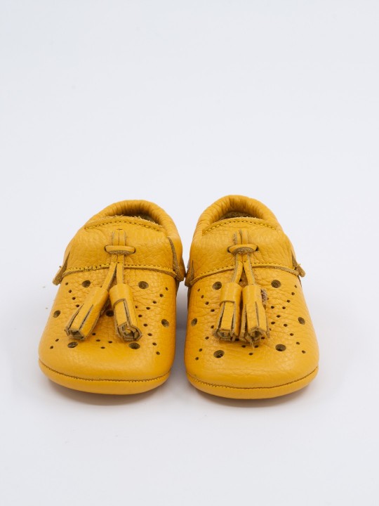 Royal Serisi Sarı Bebek Makosen Ayakkabı